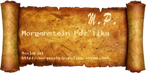 Morgenstein Pólika névjegykártya